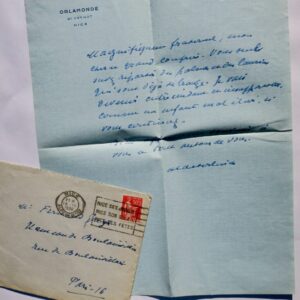 Maeterlinck belle lettre autographe signée