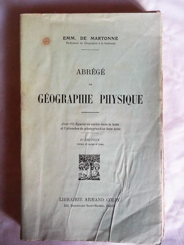 Martonne Abrege de Geographie Physique 1939 – Image 3