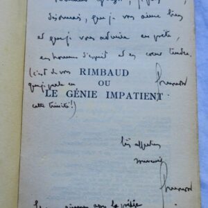 Mondor Rimbaud Ou Le Genie Impatient + Signed
