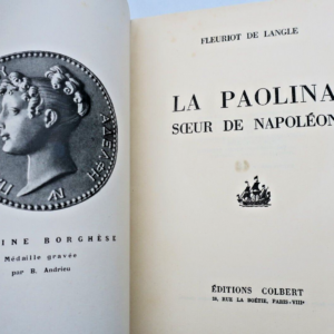 Napoléon Fleuriot de Langle LA PAOLINA, SOEUR DE NAPOLEON
