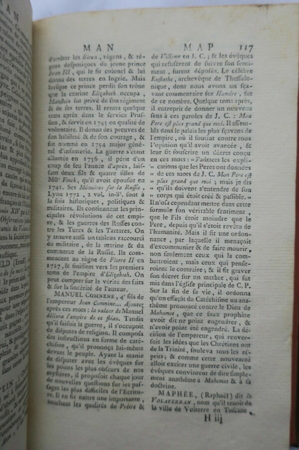 Nouveau dictionnaire historique, ou histoire abrégée de tous les hommes 1786 – Image 7