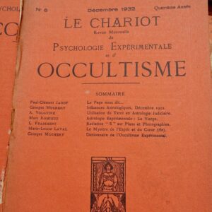 Okkultismus Die Chariot. Zeitschrift Monatliche Psychologie Experimentelle Und -