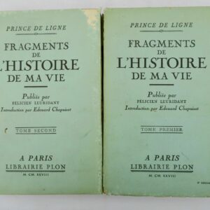 PRINCE DE LIGNE Fragments de l'Histoire de ma Vie 1928