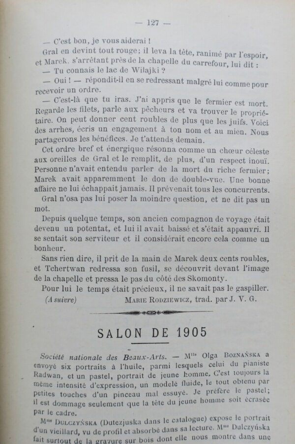 Pologne BULLETIN POLONAIS Litteraire Scientifique et Artistique 1905 1906 1907 – Image 8