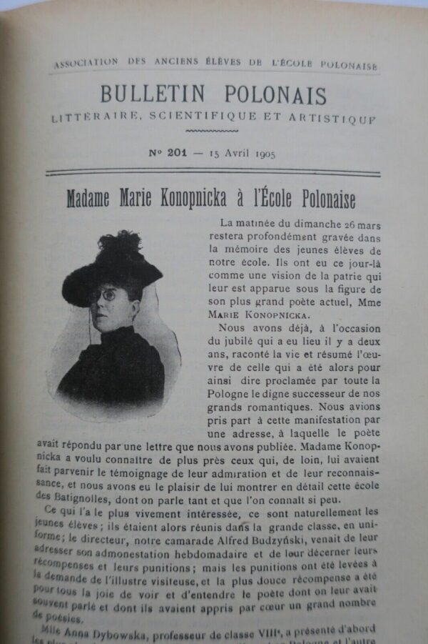 Pologne BULLETIN POLONAIS Litteraire Scientifique et Artistique 1905 1906 1907 – Image 9
