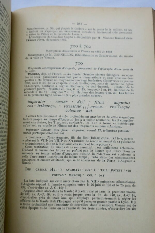 Revue Epigraphique du Midi de la France 1884-1889 – Image 3