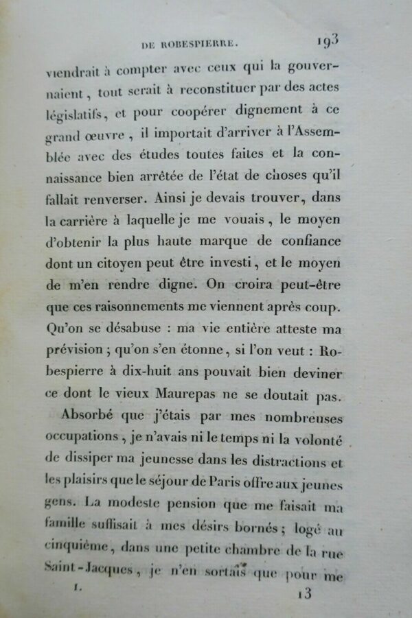 Robespierre Mémoires authentiques 1830 – Image 4