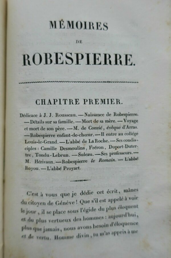 Robespierre Mémoires authentiques 1830 – Image 6