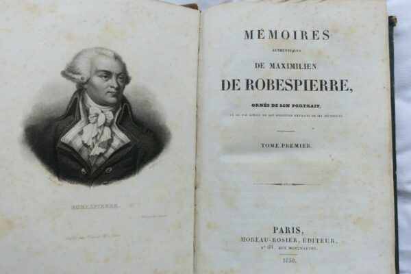Robespierre Mémoires authentiques 1830