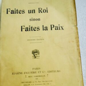 SEMBAT marcel FAITES UN ROI SINON FAITES LA PAIX