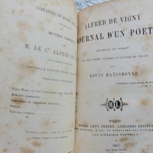 VIGNY Alfred de (Alfred de Vigny) Journal d'un Poète