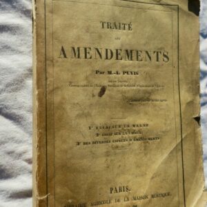 agriculture TRAITE DES AMENDEMENTS Puvis