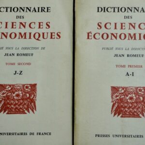 économie Dictionnaire des sciences économiques