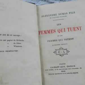 femmes qui tuent et les femmes qui votent 1880 DUMAS (Alexandre, Fils)