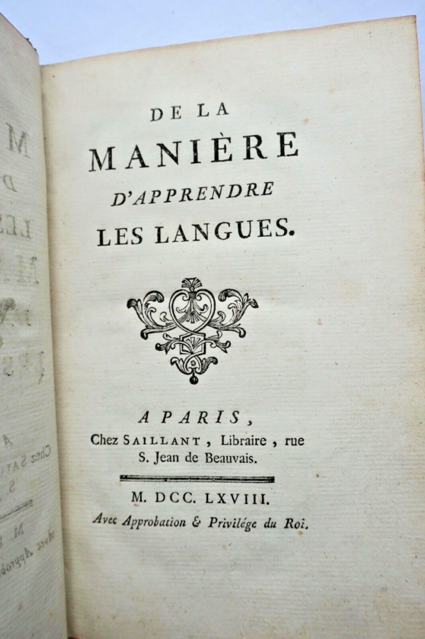 langue Lizarde de Radonvilliers De la manière d'apprendre les langues 1768 – Image 3