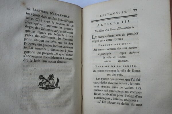 langue Lizarde de Radonvilliers De la manière d'apprendre les langues 1768 – Image 6