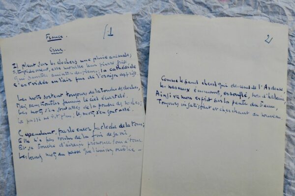 ANDRE FIGUERAS  manuscrit autographe POEMES – Image 3