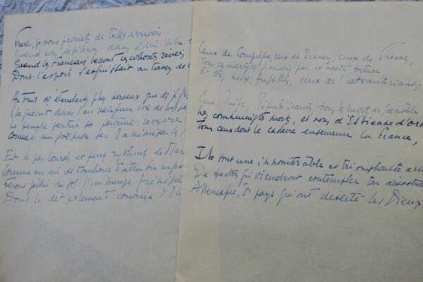 ANDRE FIGUERAS  manuscrit autographe POEMES – Image 5