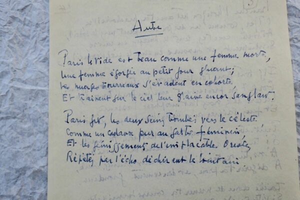 ANDRE FIGUERAS  manuscrit autographe POEMES – Image 6