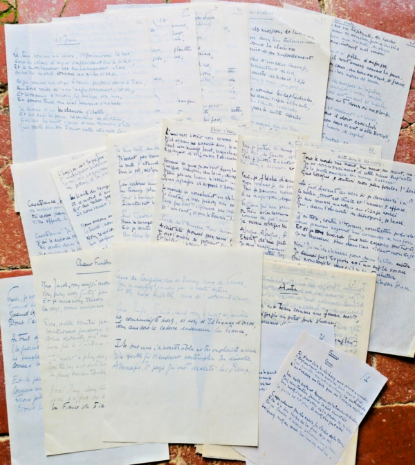 ANDRE FIGUERAS  manuscrit autographe POEMES