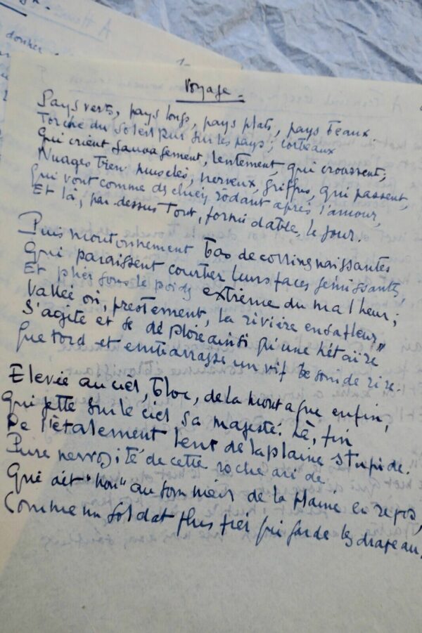ANDRE FIGUERAS  manuscrit autographe POEMES – Image 10