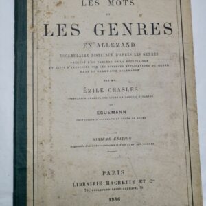Allemand Les mots et les genres en allemand 1886