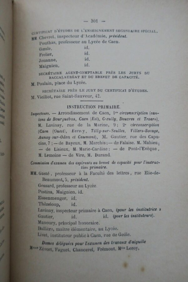 Annuaire administratif du département du Calvados 1886 – Image 3