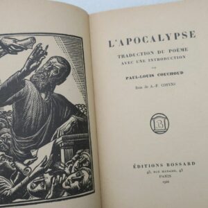 Apocalypse Bossard 1922 P. L. Couchoud