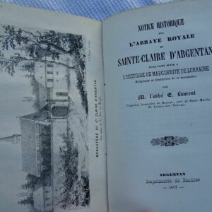 Argentan Notice historique sur l'abbaye royale de Sainte-claire d'argentan 1857