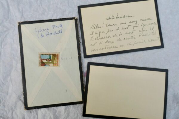 Baronne Liliane de Rothschild lettre manuscrite autographe & signée – Image 3