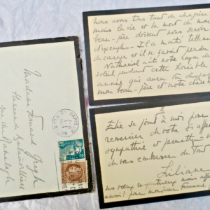 Baronne Liliane de Rothschild lettre manuscrite autographe & signée