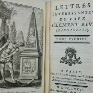 CARACCIOLI Lettres interessantes du Pape Clement XIV 1776