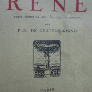 CHATEAUBRIAND (François-René de) RENE        Georges Crès 1917