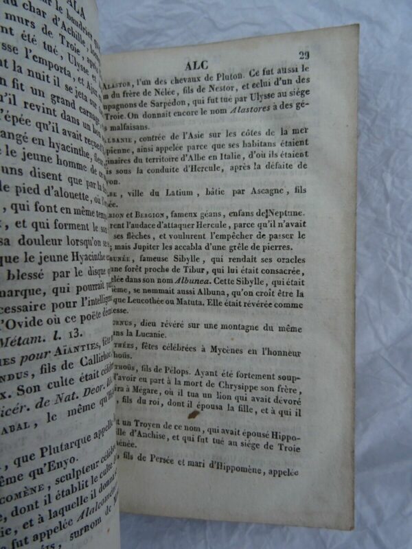 Chompré Dictionnaire Abrégé de la fable 1833 – Image 6