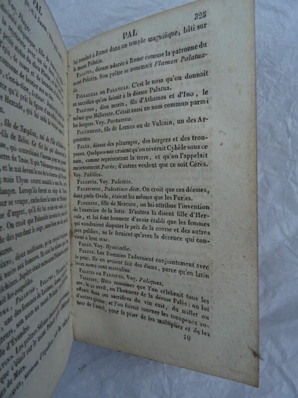 Chompré Dictionnaire Abrégé de la fable 1833 – Image 7