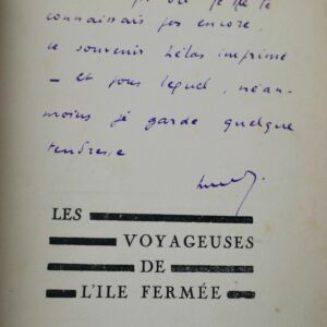Daniel Rops H. Petiot les voyageuses de l'ile fermée + dédicace
