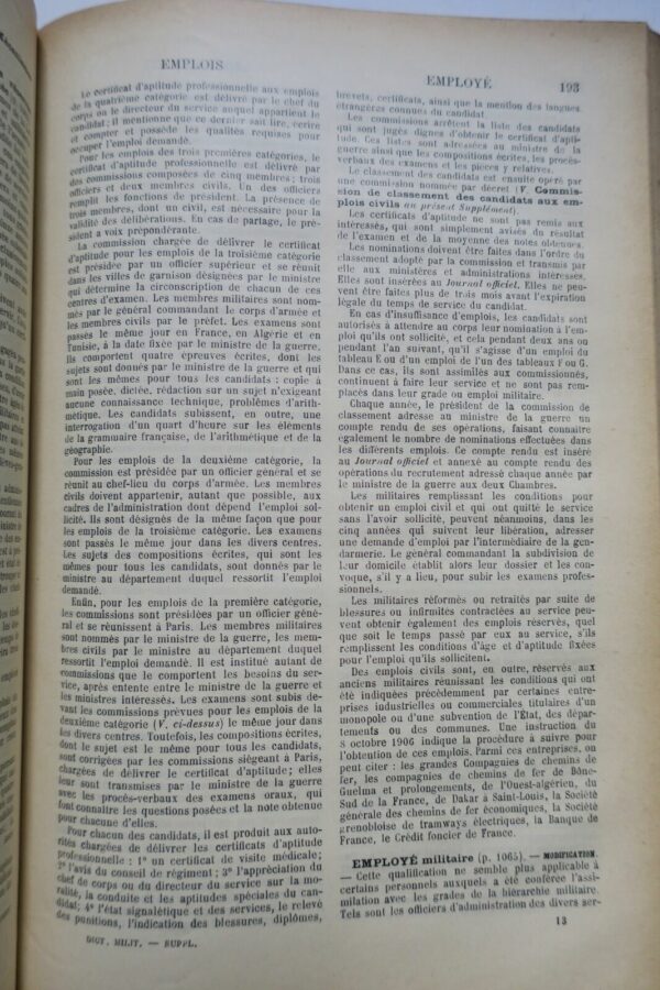 Dictionnaire militaire 1911 supplément général – Image 6