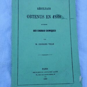 Engrais  Résultats obtenus en 1868 au moyen des engrais chimiques