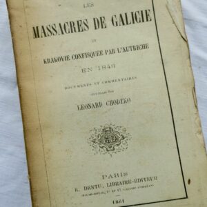 Galicie Les massacres de Galicie 1861