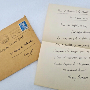 Henri BORDEAUX belle lettre autographe