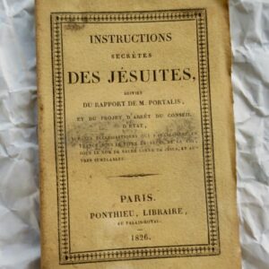 Instructions secrètes des Jésuites 1826