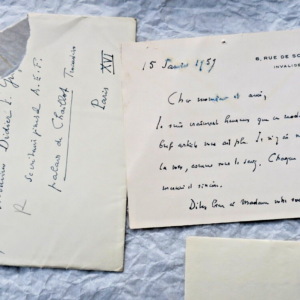 JULES ROMAINS Belle carte autographe manuscrite