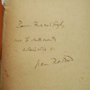 Jean Rostand - Etat présent du transformisme  + dédicace