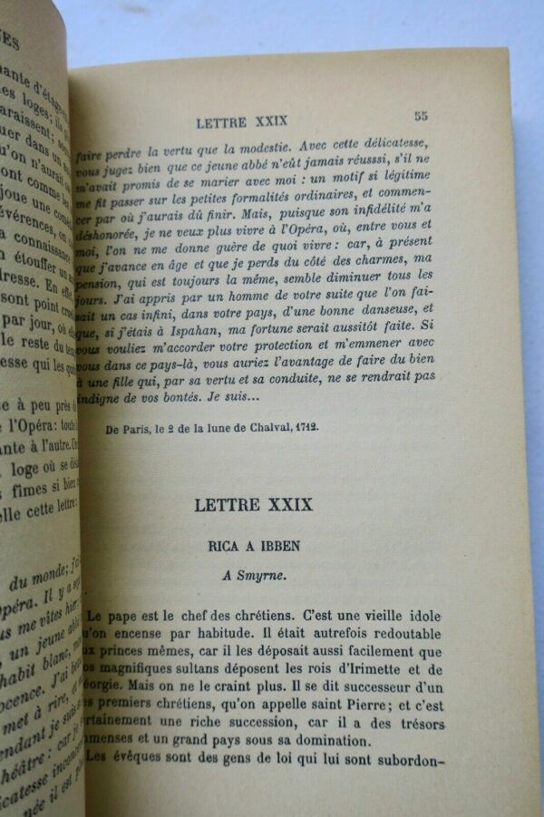 MONTESQUIEU  LETTRES PERSANES (LES) FLAMMARION 1932 – Image 3
