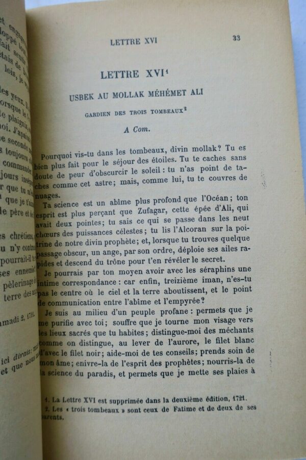 MONTESQUIEU  LETTRES PERSANES (LES) FLAMMARION 1932 – Image 4