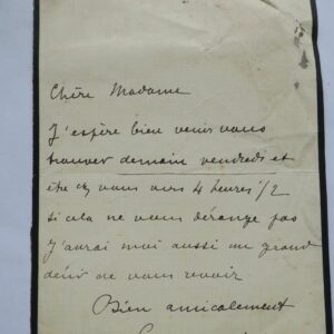 Maspero lettre autographe manuscrite