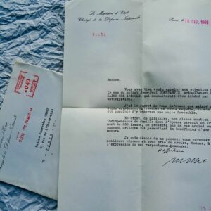 Michel Debré lettre