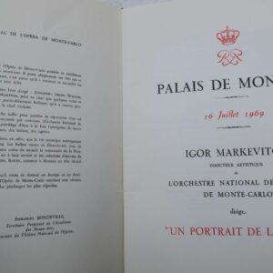 Monaco Dialogues des carmélites  1970 opéra en 3 actes