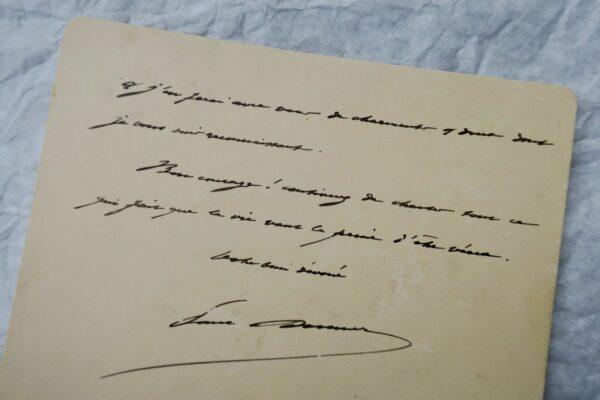 PAUL DOUMER carte manuscrite autographe – Image 3