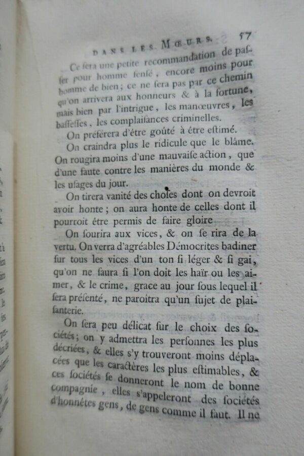 POLIER DE SAINT-GERMAIN  Du Gouvernement, des Moeurs. 1784 – Image 3
